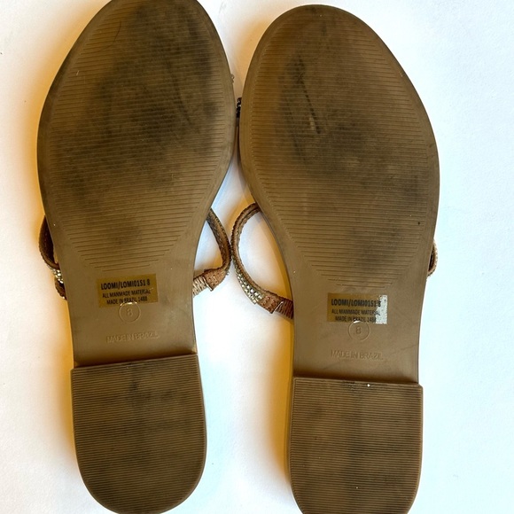 Steve Madden Strappy Glam Silver Rhinestone Flat Sandals Sz 8 - Picture 5 of 6